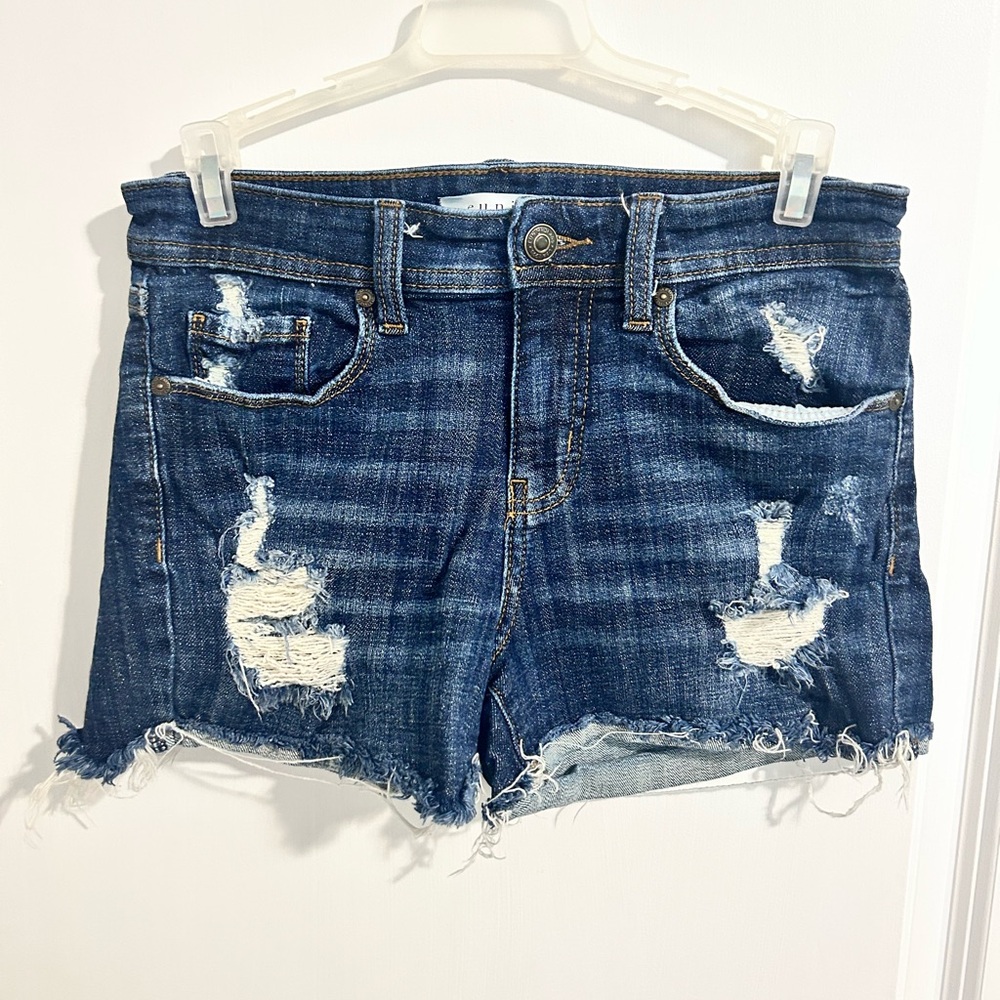 Distressed Denim Shorts